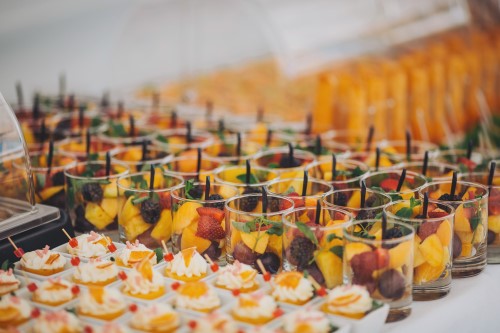 Beautifully,Decorated,Catering,Banquet,Table,With,Different,Food,Snacks,And